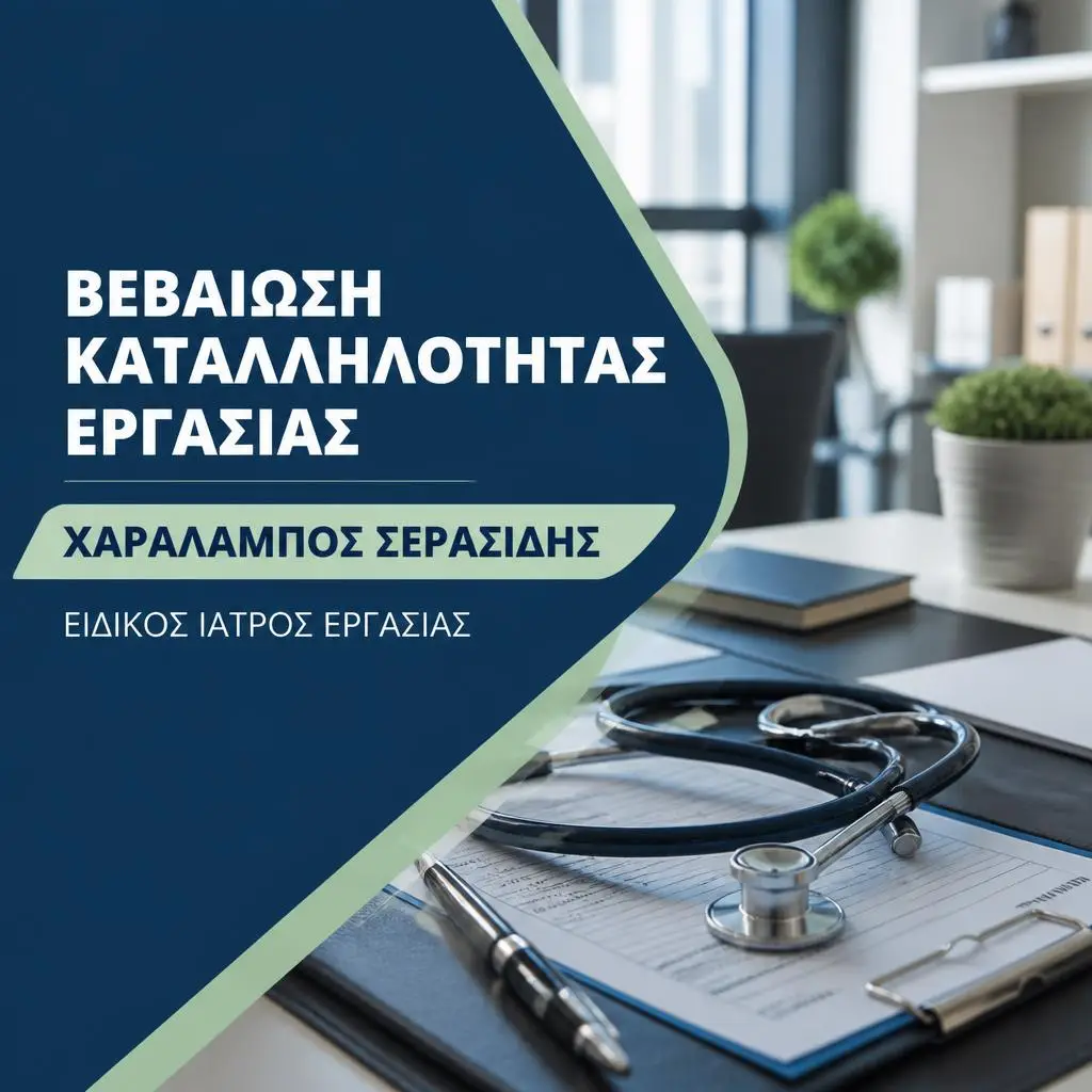 Βεβαίωση καταλληλότητας εργασίας - Χαράλαμπος Σερασίδης Ειδικός Ιατρός Εργασίας